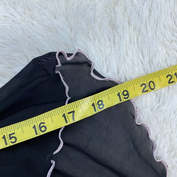 Victoria's Secret Black Pink Sheer Small Bra Front Clasp Bow Chemise Lingerie - Picture 7 of 7